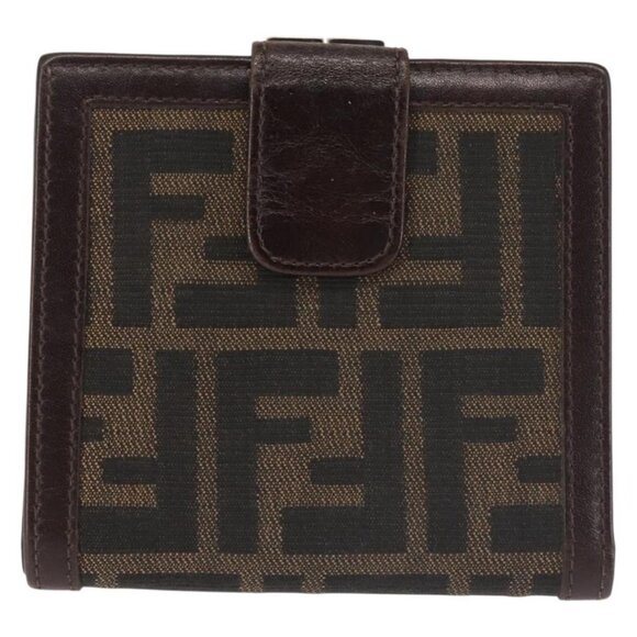 小物 FENDI Zucca Bifold Wallet Fendi Vintage L-Shaped Zucca Bi-Fold Wallet - TheRelux.com